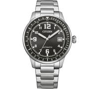 Automatikuhr CITIZEN, silber (silberfarben, schwarz), Armbanduhren, Herren, Automatikuhr, Armbanduhr, Herrenuhr, Mechanische Uhr, Edelstahlarmband, analog, Tag (82864242-0) silberfarben, schwarz