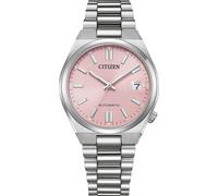 Automatikuhr CITIZEN "TSUYOSA 37 mm", silber (silberfarben, rosa), Armbanduhren, Damen, Automatikuhr, Armbanduhr, Damenuhr, Mechanische Uhr, Edelstahlarmband, analog, Tag (12373352-0)