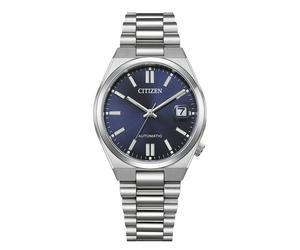 Automatikuhr CITIZEN "TSUYOSA 37 mm", silberfarben, nachtblau, Armbanduhren, Damen, Automatikuhr, Armbanduhr, Damenuhr, Mechanische Uhr, Edelstahlarmband, analog (58729016-0) silberfarben, nachtblau