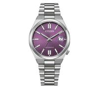 Automatikuhr CITIZEN "TSUYOSA 37 mm", silberfarben, violett, Armbanduhren, Damen, Automatikuhr, Armbanduhr, Damenuhr, Mechanische Uhr, Edelstahlarmband, analog (85919941-0) silberfarben, violett
