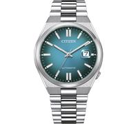 Automatikuhr CITIZEN "TSUYOSA 60 H", silber (silberfarben, türkis), Armbanduhren, Damen, Automatikuhr, Armbanduhr, Damenuhr, Herrenuhr, Edelstahlarmband, Saphirglas, Datum (50830166-0) silberfarben, t