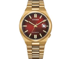 Automatikuhr CITIZEN "TSUYOSA 60h", gold (roségoldfarben, rot), Armbanduhren, Damen, Automatikuhr, Armbanduhr, Damenuhr, Herrenuhr, Edelstahlarmband, Saphirglas, Datum (55261344-0) roségoldfarben, rot