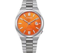 Automatikuhr CITIZEN "TSUYOSA 60h", silber (silberfarben, orange), Armbanduhren, Herren, Automatikuhr, Armbanduhr, Damenuhr, Herrenuhr, Edelstahlarmband, Saphirglas, Datum (69536804-0)