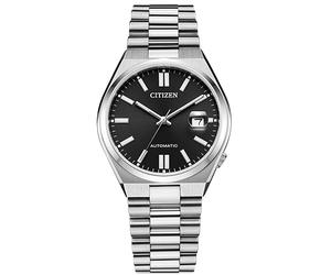 Automatikuhr CITIZEN "TSUYOSA 60h", silber (silberfarben, schwarz), Armbanduhren, Damen, Automatikuhr, Armbanduhr, Damenuhr, Herrenuhr, Edelstahlarmband, Saphirglas, Datum (43842454-0) silberfarben, s