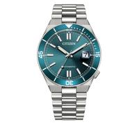 Automatikuhr CITIZEN "Tsuyosa Shore", blau (silberfarben, blau), Armbanduhren, Herren, Automatikuhr, Armbanduhr, Damenuhr, Herrenuhr, Mechanische Uhr, Edelstahlarmband (65797768-0) silberfarben, blau