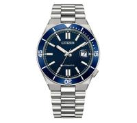 Automatikuhr CITIZEN "Tsuyosa Shore", silberfarben, dunkelblau, Armbanduhren, Herren, Automatikuhr, Armbanduhr, Damenuhr, Herrenuhr, Mechanische Uhr, Edelstahlarmband (22008709-0) silberfarben, dunkel