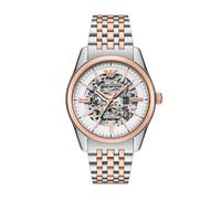 Automatikuhr EMPORIO ARMANI, gold (edelstahlfarben, roségoldfarben), Armbanduhren, Herren, Automatikuhr, Armbanduhr, Herrenuhr, Mechanische Uhr, Edelstahlarmband, analog (98335648-0) edelstahlfarben, 