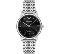 Automatikuhr EMPORIO ARMANI, silber (silberfarben, schwarz), Armbanduhren, Damen, Automatikuhr, Armbanduhr, Herrenuhr, Damenuhr, Mechanische Uhr, Tag, Edelstahl (47886607-0) silberfarben, schwarz