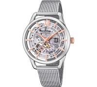 Automatikuhr FESTINA "Automatik", silber (silberfarben), Armbanduhren, Damen, Automatikuhr, Armbanduhr, Damenuhr, mechanische Uhr, Edelstahlarmband (23085663-0) silberfarben