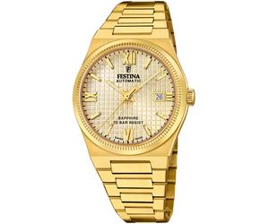 Automatikuhr FESTINA "Rivé Collection", gold (goldfarben), Armbanduhren, Herren, Automatikuhr, Armbanduhr, Damenuhr, Herrenuhr, Swiss Made, meachanische Uhr (32346215-0)