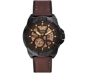 Automatikuhr FOSSIL "BRONSON", braun, Armbanduhren, Herren, Automatikuhr, Armbanduhr, Herrenuhr, mechanische Uhr, Lederarmband (30370524-0) braun
