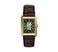 Automatikuhr FOSSIL "Carraway", braun (braun, grün), Armbanduhren, Herren, Automatikuhr, Armbanduhr, Herrenuhr, Mechanische Uhr, Lederarmband, analog (68945857-0) braun, grün
