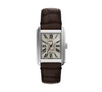 Automatikuhr FOSSIL "Carraway", braun (braun, silberfarben), Armbanduhren, Herren, Automatikuhr, Armbanduhr, Herrenuhr, Mechanische Uhr, Lederarmband, analog (16473707-0) braun, silberfarben