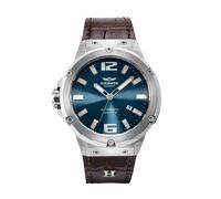 Automatikuhr HAEMMER GERMANY "MECHANO", braun, blau, Armbanduhren, Herren, Automatikuhr, Armbanduhr, Herrenuhr, Mechanische Uhr, analog, Tag (16512821-0)