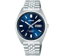 Automatikuhr LORUS "Classic Mechanical", blau (silberfarben, blau), Armbanduhren, Herren, Automatikuhr, Armbanduhr, Damenuhr, Herrenuhr, Mechanische Uhr, Edelstahlarmband (75509108-0) silberfarben, bl