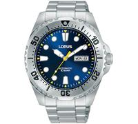 Automatikuhr LORUS "Sports", silber (silberfarben, blau), Armbanduhren, Herren, Automatikuhr, Armbanduhr, Herrenuhr, Mechanische Uhr, Edelstahlarmband, analog (44599363-0)