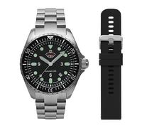 Ruhla 4960M5_set Herrenuhr Automatik Minentaucher mit schwarzem Wechselband