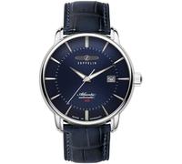 Automatikuhr ZEPPELIN "Atlantic Automatic 60h", blau (dunkelblau), Armbanduhren, Herren, Automatikuhr, Mechanische Uhr, Armbanduhr, Herren, Lederarmband, Made in Germany (38438249-0)