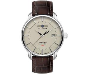 Automatikuhr ZEPPELIN "Atlantic Automatic 60h", braun (dunkelbraun), Armbanduhren, Herren, Automatikuhr, Mechanische Uhr, Armbanduhr, Herren, Lederarmband, Made in Germany (65622752-0)