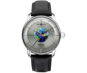 Automatikuhr ZEPPELIN "Atlantic Automatic GMT", grau (schwarz, silberfarben), Armbanduhren, Herren, Automatikuhr, Armbanduhr, Herrenuhr, Datum, Made in Germany (88800615-0) schwarz, silberfarben