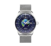 Automatikuhr ZEPPELIN "Atlantic Automatic GMT", silber (silberfarben, dunkelblau), Armbanduhren, Herren, Automatikuhr, Armbanduhr, Herrenuhr, Made in Germany, Mechanische Uhr, Edelstahlband (67510334-