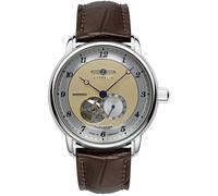 Automatikuhr ZEPPELIN "Friedrichshafen Automatic Open Heart", braun (dunkelbraun), Armbanduhren, Herren, Automatikuhr, Armbanduhr, Herrenuhr, Made in Germany, Mechanische Uhr, analog (70888764-0)