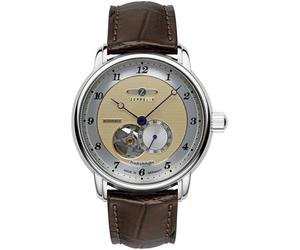 Automatikuhr ZEPPELIN "Friedrichshafen Automatic Open Heart", braun (dunkelbraun), Armbanduhren, Herren, Automatikuhr, Armbanduhr, Herrenuhr, Made in Germany, Mechanische Uhr, analog (70888764-0)