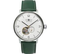 Automatikuhr ZEPPELIN "Hindenburg Automatik, sustainable Planet", grün, Armbanduhren, Herren, Automatikuhr, Armbanduhr, Herrenuhr, offene Unruh, Made in Germany (39653618-0)