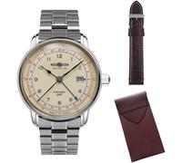 Automatikuhr ZEPPELIN "LZ 126 Los Angeles Automatic GMT", silber (silberfarben), Armbanduhren, Herren, Automatikuhr, Armbanduhr, Herrenuhr, Made in Germany, Mechanische Uhr (44972762-0) silberfarben