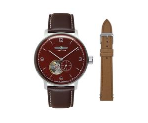 Automatikuhr ZEPPELIN "LZ 129 Hindenburg", braun (dunkelbraun), Armbanduhren, Herren, Automatikuhr, Armbanduhr, Herrenuhr, Made in Germany, Mechanische Uhr (75135462-0) dunkelbraun