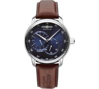 Automatikuhr ZEPPELIN "New Captain´s Line", braun, Armbanduhren, Herren, Automatikuhr, Mechanische Uhr, Armbanduhr, Herrenuhr, Lederarmband, Made in Germany (66891464-0) braun