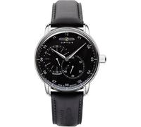 Automatikuhr ZEPPELIN "New Captain´s Line", schwarz, Armbanduhren, Herren, Automatikuhr, Mechanische Uhr, Armbanduhr, Herrenuhr, Lederarmband, Made in Germany (56875142-0)