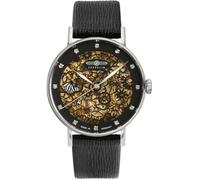 Automatikuhr ZEPPELIN "Princess of the Sky", gold (schwarz), Armbanduhren, Damen, Automatikuhr, Mechanische Uhr, Armbanduhr, Damenuhr, Lederarmband, Made in Germany (70690446-0)