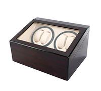Automatisch Watch Winder Uhren Vitrine Box Uhrenbeweger FüR Automatikuhren Uhrendreher Holz Uhrenbox Aufbewahrungs Beweger FüR Schützt die Uhr wenn sie nicht benutzt wird (4+6 SandaleHolzfarbe)