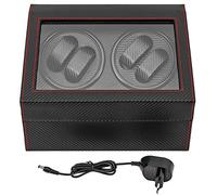 Automatisch Watch Winder Uhren Vitrine Box Uhrenbeweger FüR Automatikuhren Uhrendreher Holz Uhrenbox /Aufbewahrungs Beweger FüR Schutz Der Uhr Zu Hause Wenn Sie Nicht Benutzt Wird MDF Schwarz 4+6