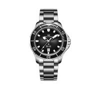 Automatische mechanische Taucheruhr für Herren, Edelstahl, wasserdicht, Business-Kleid, leuchtender Kalender, Armbanduhren, 41 mm, Ocean Serie PRO, Schwarz