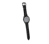 Automatische Mechanische Uhr, Herren-Analoguhr, Mondphase, PU-Lederarmband, Leuchtende Zeiger für Unternehmen (Black)