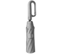 Automatischer faltbarer Regenschirm, UV-Schutz, winddicht, kompakt, mit Karabiner-Griff, 105 cm, strapazierfähig, Reisegröße, automatisches Öffnen und Schließen für Tasche oder Auto, grau, Refer to