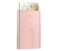 Automatischer kartenhalter aus Aluminium mit RFID Schutz, originelle, schlanke und minimalistische geldbörse für Herren und Damen, kapazität 1 bis 6 Karten, Modell Slider