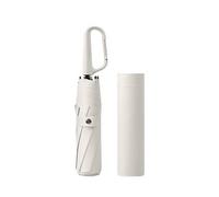 Automatischer Regenschirm mit Ringclip - faltbarer Reiseschirm White