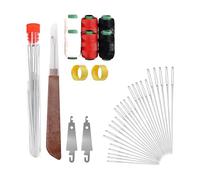 Automatisches Einfädler-Nähwerkzeug-Set, 34-teilig, Edelstahlnadeln für Stickerei, Kleidung, Reparatur, Lederreparatur, Nähzubehör