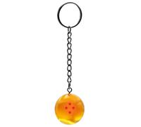 AUTOZOCO Dragon Ball Z Schlüsselanhänger, Dragon Ball 4 Sterne, Durchmesser 3 cm, Gesamtlänge 10 cm