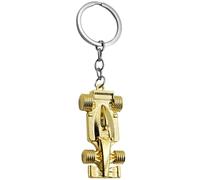 AUTOZOCO Formel 1 Schlüsselanhänger aus Metall - F1 Motorsport Rennwagen Anhänger, Gold, L