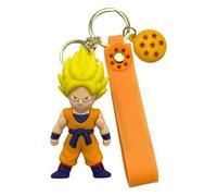 AUTOZOCO Goku Super Saiyan Schlüsselanhänger, Drachenku-Schlüsselanhänger, Cartoon-Schlüsselanhänger, Goku-Schlüsselhalter, Manga-Schlüsselanhänger, 3D-Goku-Schlüsselanhänger,