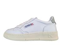 AUTRY AULM LL11 Herren-Sneakers aus Leder, Weiß und Salbeigrün, Weiß, 42 EU