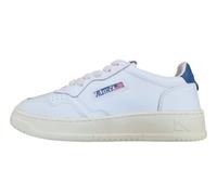 AUTRY AULM LL29 Sneakers aus Leder, Weiß und Blau Cyan, Weiß und Cyanblau, 43 EU