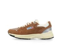 Autry Hyperway Low Sneaker für Herren, Veloursleder/Mesh Cigar/Silber, 42 EU