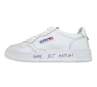 AUTRY Medalist Match AULM ML08 Herren-Sneakers aus Leder, Weiß, Weiß, 45 EU
