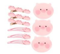 AUTSUPPL 9 Stück Rosa Cartoon Schweine Haarnadeln Für Mädchen Harz Haarklammern Modischer Haarschmuck Für Alltag Und Party