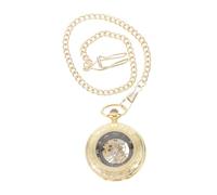 AUTSUPPL Mechanische Taschenuhr Vintage Zinklegierung Gold Große Römische Ziffern Leicht zu Tragen für Studenten und Kollegen Vatertagsgeschenk zum Geburtstag